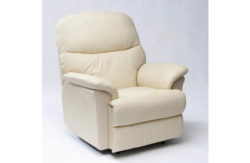 Lars Riser Recliner Leather Chair with Dual Motor - Cream.